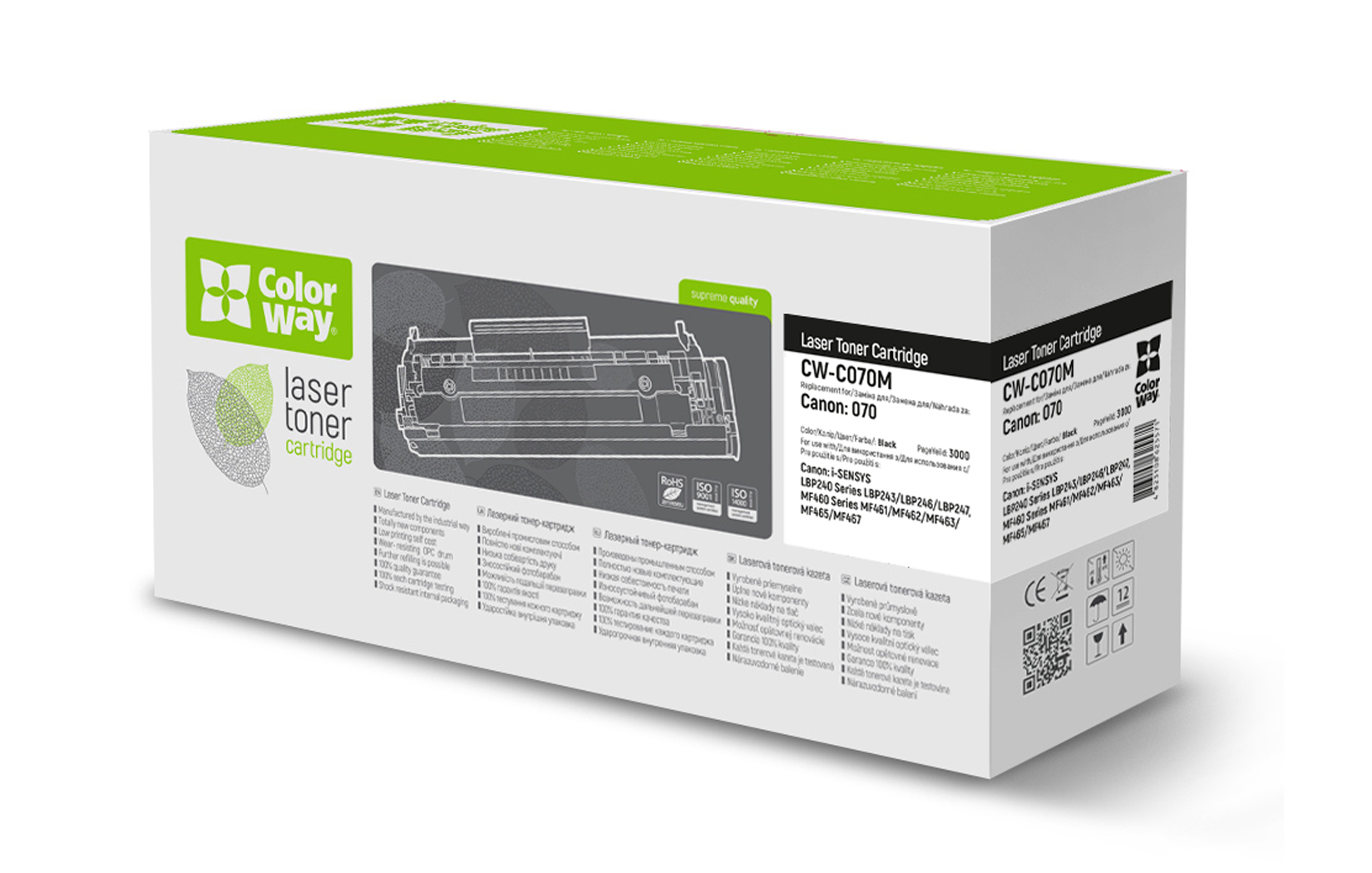 зображення Лазерний картридж ColorWay для Canon MF 461, 462, 463, 465, 467, LBP 243, 246, 247 (070) (чорний)