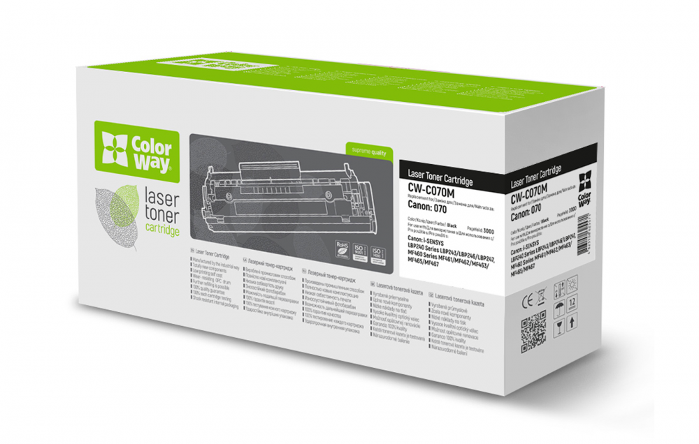 изображение Лазерний картридж ColorWay для Canon MF 461, 462, 463, 465, 467, LBP 243, 246, 247 (070) (чорний)