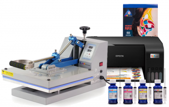 Планшетний термопрес INKSYSTEM P-3838 38*38 см та БФП Epson L3210 з набором для сублімаційного друку