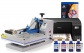 фото Планшетный термопресс INKSYSTEM P-3838 38*38 см и МФУ Epson L3210 с набором для сублимационной печати