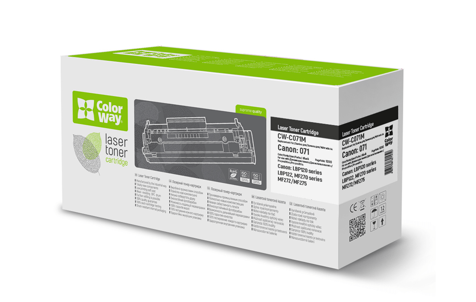 изображение Лазерный картридж ColorWay для Canon LBP122, MF272, MF275 (071) (черный)