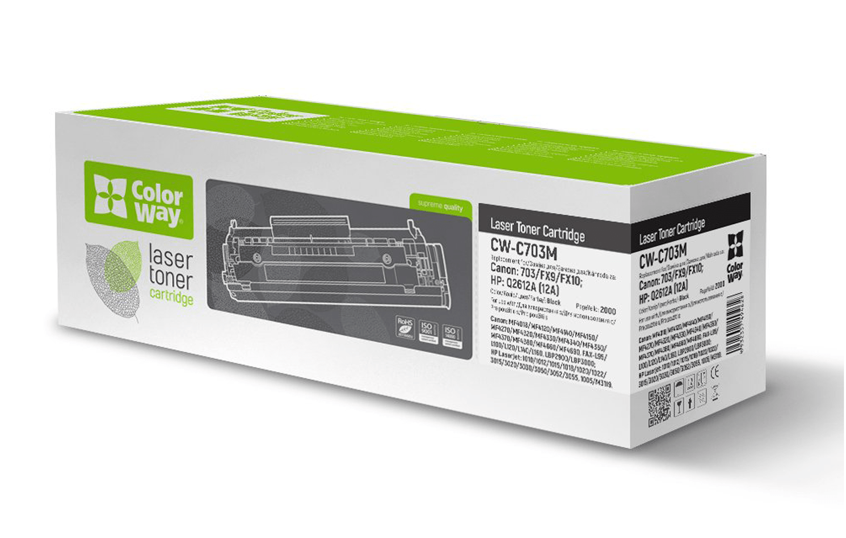 изображение Лазерный картридж ColorWay для Canon LBP-2900, 3000 (703) (черный)