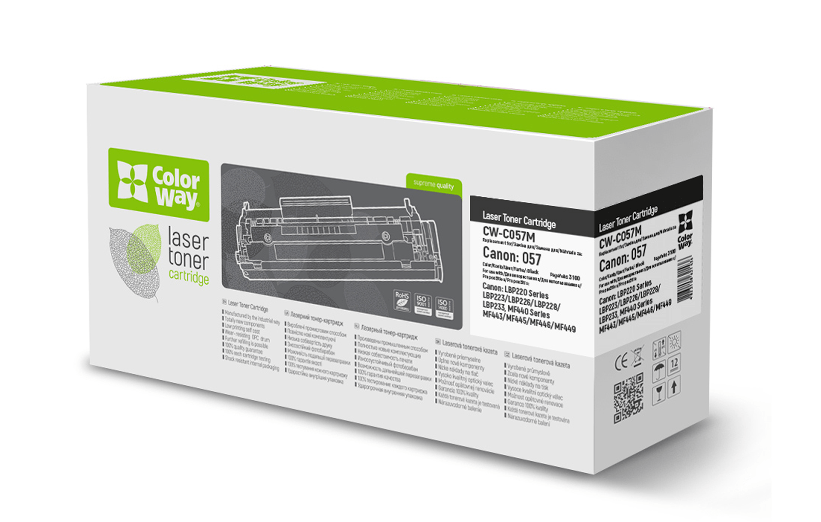 зображення Лазерний картридж ColorWay для Canon LBP223, 226, 228, MF443, 445, 446, MF449 (057) (чорний)