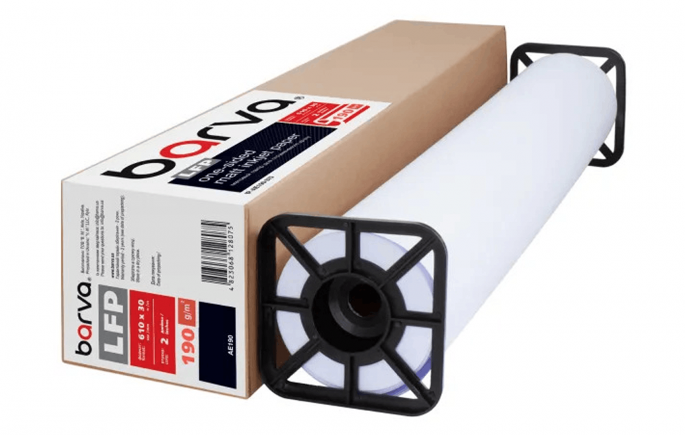 изображение Рулонная фотобумага Barva Matte 610мм*30м, 190 г/м2 LFP