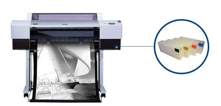 Плоттер Epson Stylus Pro 7450 с ПЗК и чернилами Плоттер Epson Stylus Pro 7450 с ПЗК и чернилами