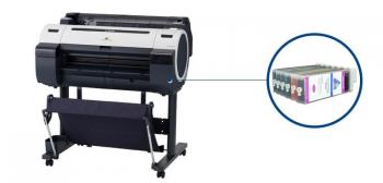 Плоттер Canon imagePROGRAF IPF650 с ПЗК и чернилами