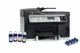 МФУ HP OfficeJet Pro L7590 с ПЗК и чернилами