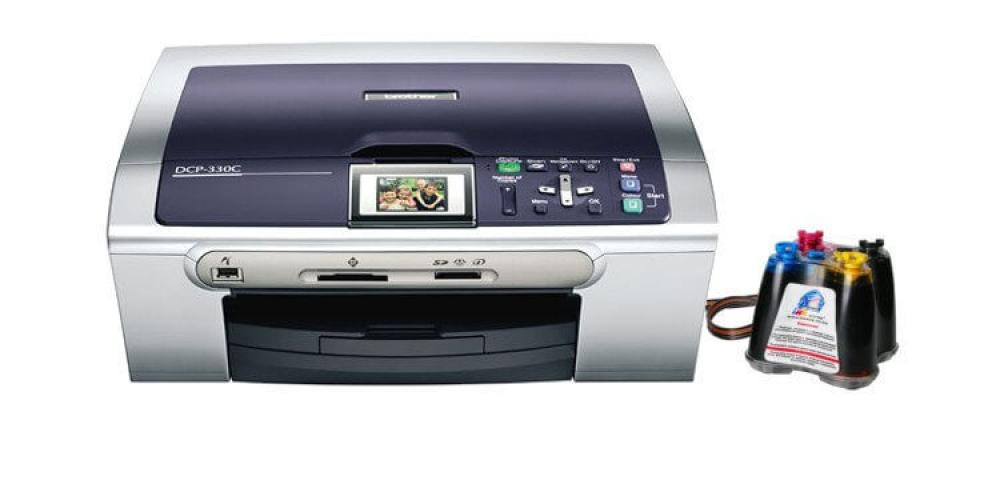 изображение МФУ Brother DCP 330C с СНПЧ и чернилами - изображение 1