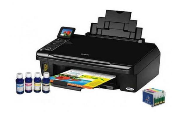 изображение МФУ Epson Stylus TX400, TX409 с ПЗК и чернилами