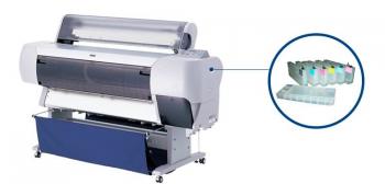 Плоттер Epson Stylus Pro 10600 с ПЗК и чернилами
