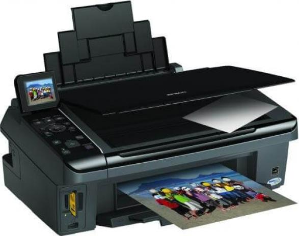 изображение МФУ Epson Stylus SX410 с ПЗК и чернилами