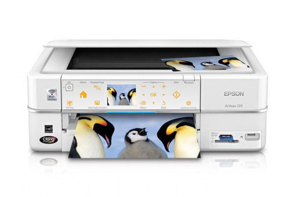 изображение МФУ Epson Artisan 725 Arctic Edition с ПЗК и чернилами