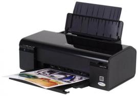Цветной принтер Epson Stylus C110 с ПЗК и чернилами