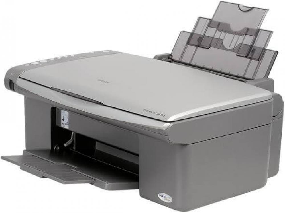изображение МФУ Epson Stylus CX4100 с ПЗК и чернилами