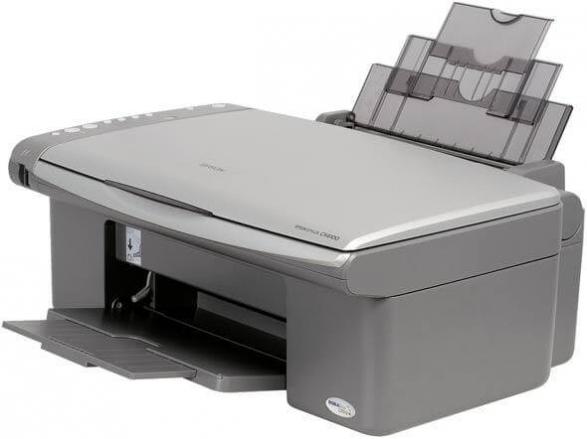 изображение МФУ Epson Stylus CX4100 с ПЗК и чернилами