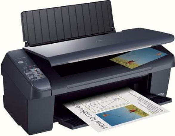 изображение МФУ Epson Stylus CX4300 с ПЗК и чернилами