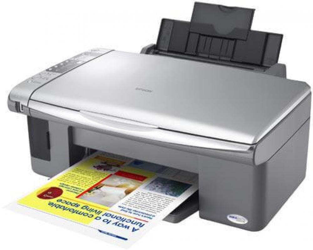 изображение МФУ Epson Stylus CX4900 с ПЗК и чернилами