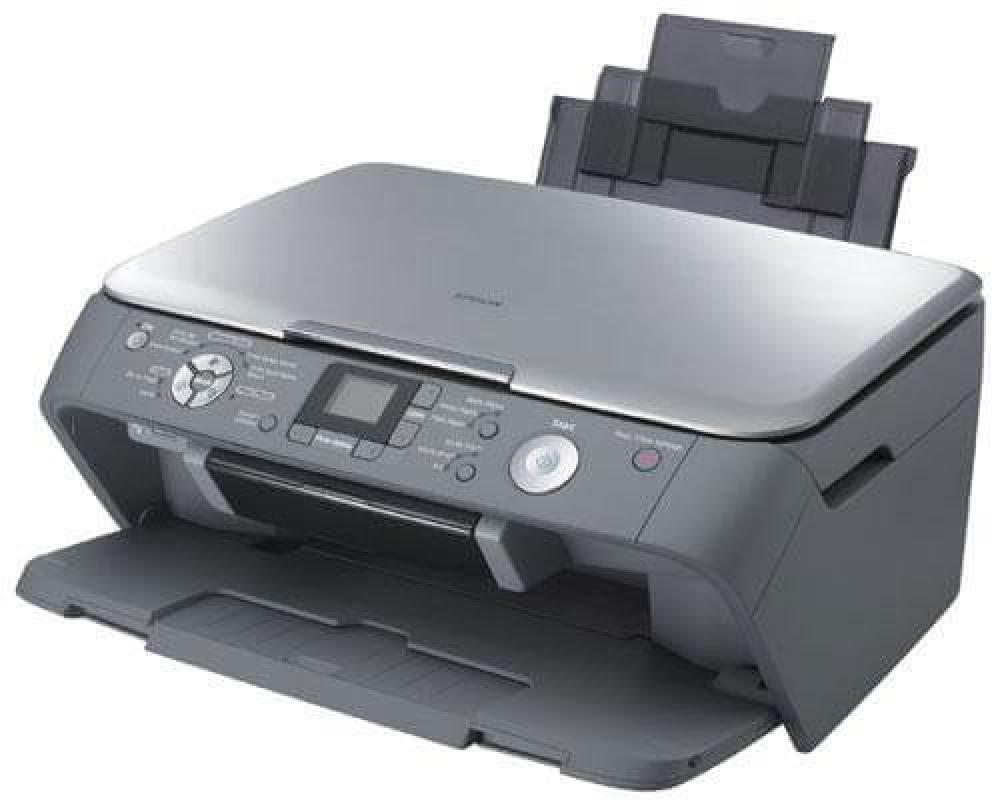 изображение МФУ Epson Stylus Photo RX520 с ПЗК и чернилами
