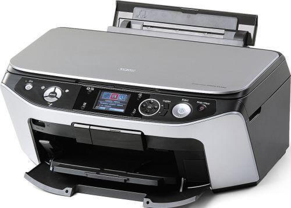 изображение МФУ Epson Stylus Photo RX590 с ПЗК и чернилами
