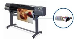 Плоттер HP DesignJet 5500 с СНПЧ и чернилами