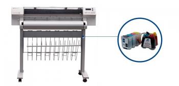 Плотер HP DesignJet 750 з СБПЧ та чорнилом