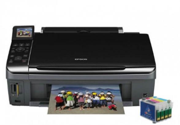 изображение МФУ Epson Stylus TX410, TX419 с ПЗК и чернилами