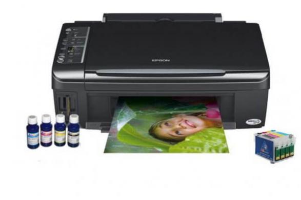 изображение БФП Epson Stylus TX210 з ПЗК та чорнилом