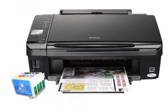 изображение БФП Epson Stylus SX420W з ПЗК та чорнилом