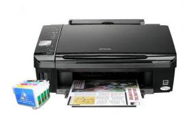 МФУ Epson Stylus SX425W с ПЗК и чернилами