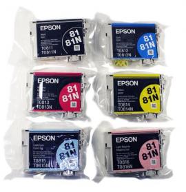 Комплект оригінальних картриджів Epson T50 (T081, повышенной ємності)