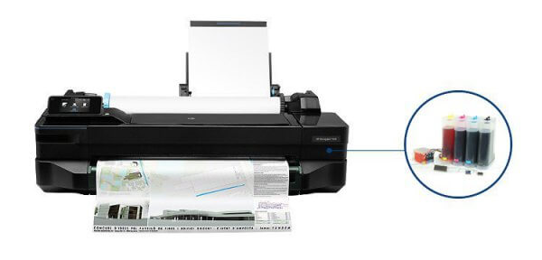 

Плоттер HP Designjet T120 с СНПЧ и чернилами