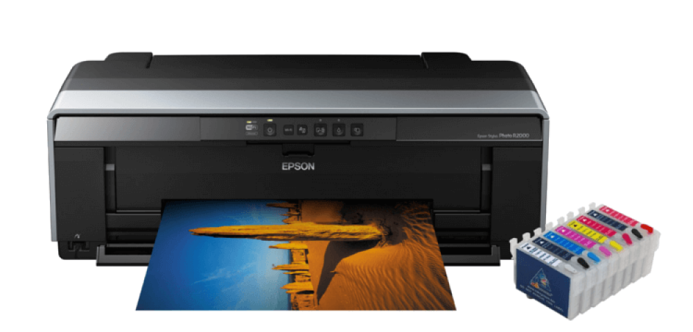 изображение Цветной принтер Epson Stylus Photo R2000 с ПЗК и чернилами - изображение 1