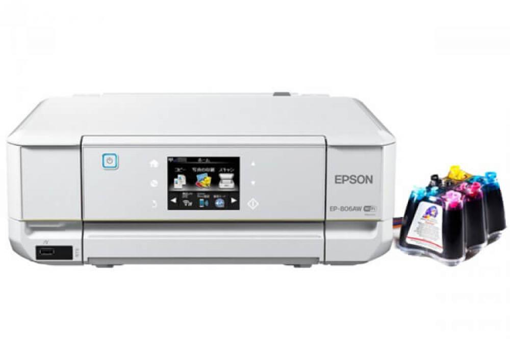 изображение МФУ Epson Colorio EP-806AW с СНПЧ и чернилами - изображение 1