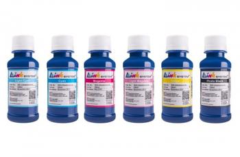 Комплект пигментных чернил INKSYSTEM для мелованной бумаги (Art-ink) 100 мл (6 цветов)