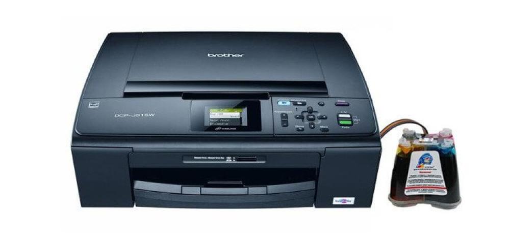 изображение МФУ Brother DCP-J315W с СНПЧ и чернилами - изображение 1