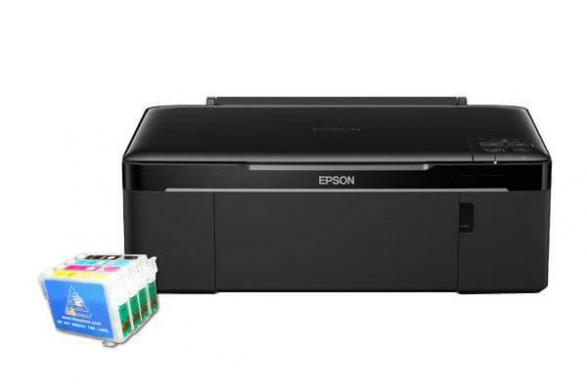 изображение МФУ Epson Stylus SX130 с ПЗК и чернилами